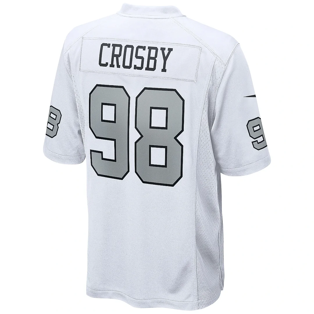 Zennovawear Men's Las Vegas Raiders Maxx Crosby White Alternate Game Jersey