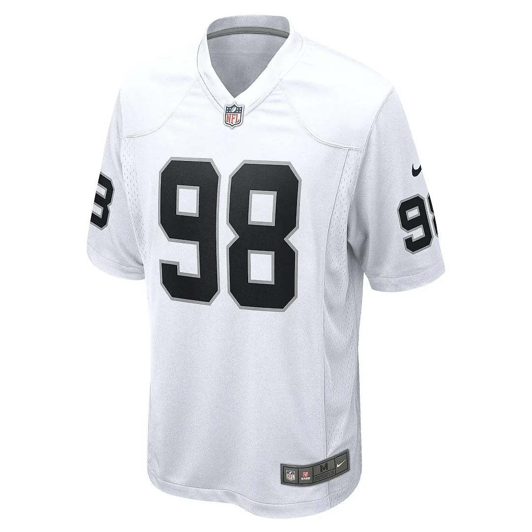 Zennovawear Men's Las Vegas Raiders Maxx Crosby White Game Jersey