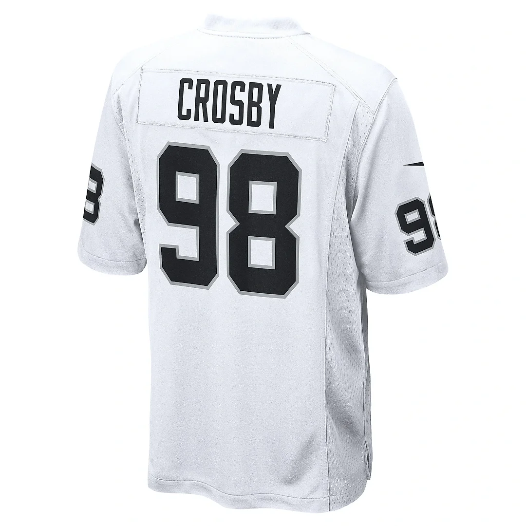 Zennovawear Men's Las Vegas Raiders Maxx Crosby White Game Jersey