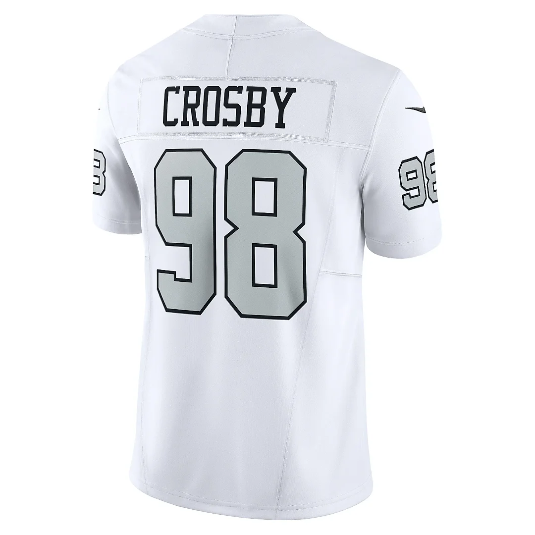 Zennovawear Men's Las Vegas Raiders Maxx Crosby White Vapor F.U.S.E. Limited Jersey