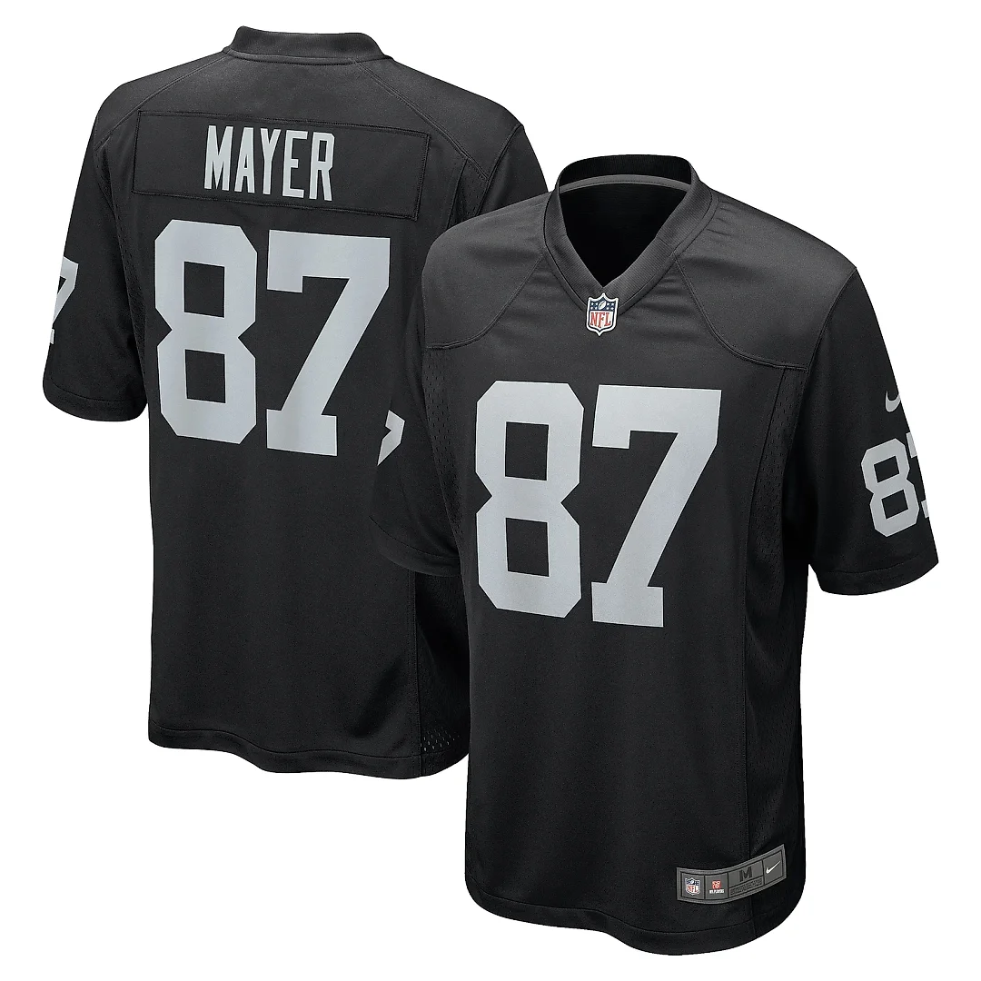 Zennovawear Men's Las Vegas Raiders Michael Mayer Black Game Jersey