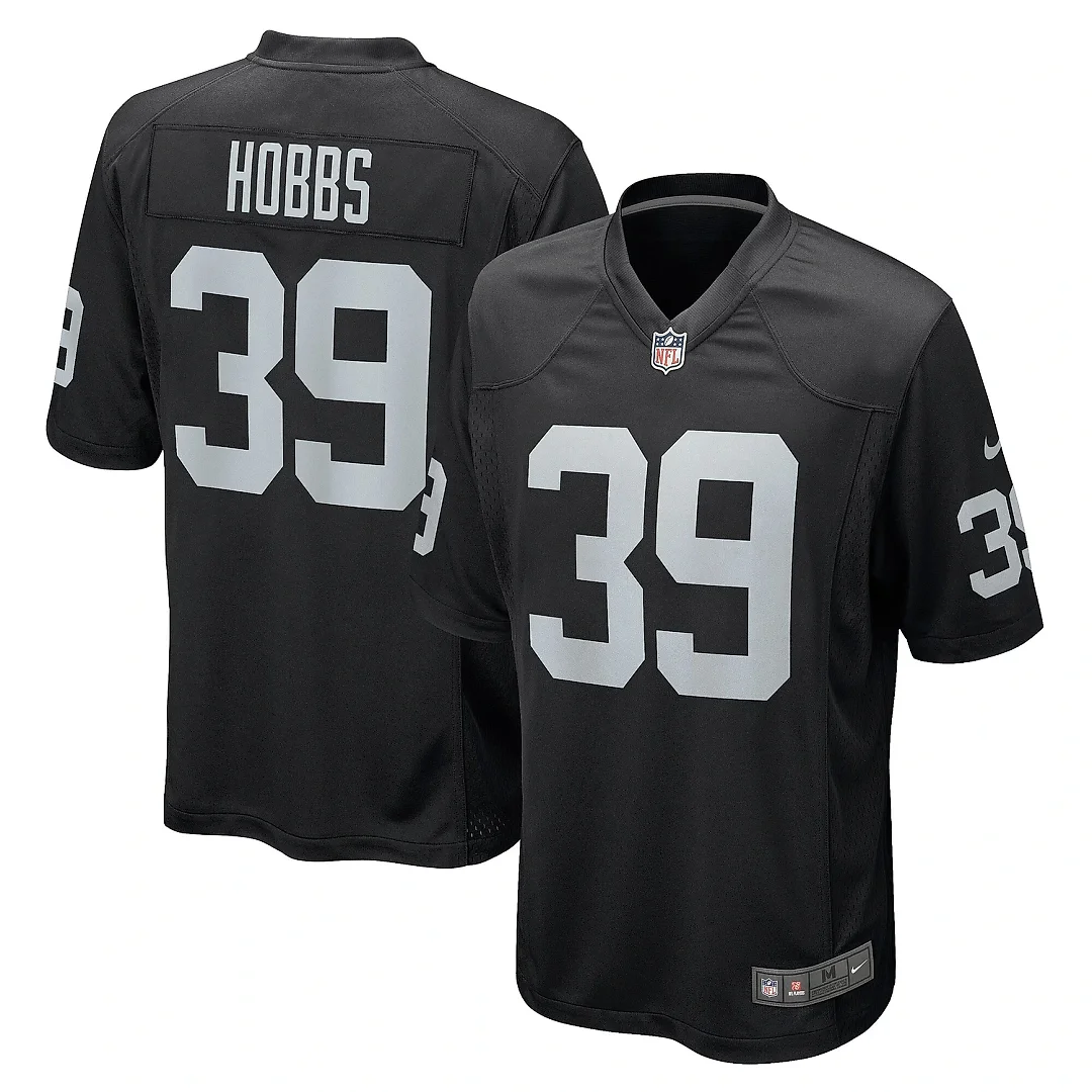 Zennovawear Men's Las Vegas Raiders Nate Hobbs Black Game Jersey