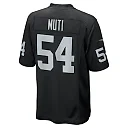 Zennovawear Men's Las Vegas Raiders Netane Muti Black Team Game Jersey