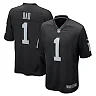Zennovawear Men's Las Vegas Raiders Number 1 Dad Black Game Jersey