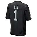Zennovawear Men's Las Vegas Raiders Number 1 Dad Black Game Jersey