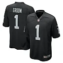 Zennovawear Men's Las Vegas Raiders Number 1 Groom Black Game Jersey