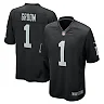 Zennovawear Men's Las Vegas Raiders Number 1 Groom Black Game Jersey
