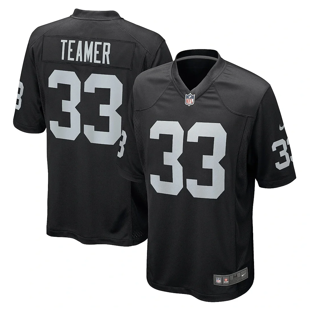 Zennovawear Men's Las Vegas Raiders Roderic Teamer Black Game Jersey