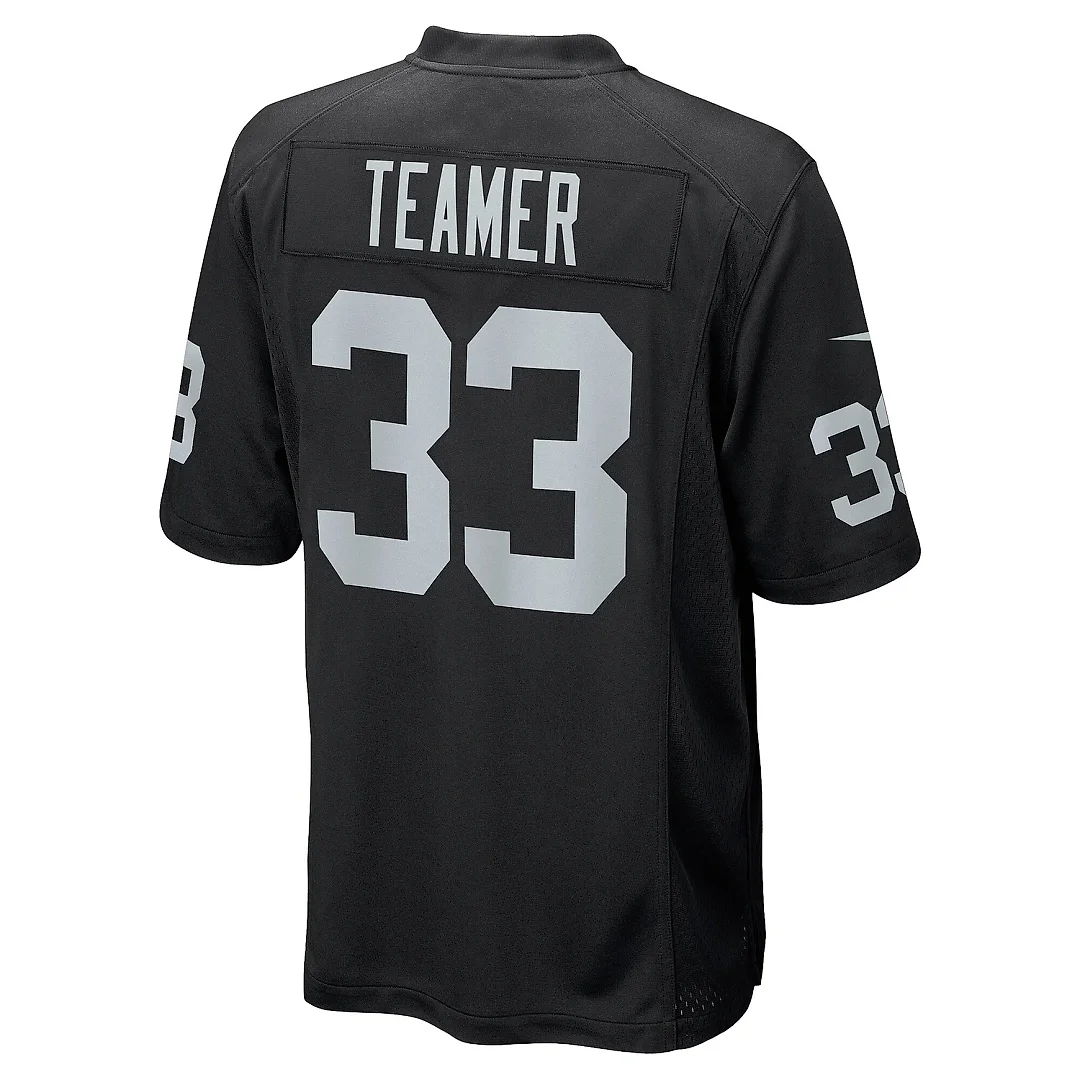 Zennovawear Men's Las Vegas Raiders Roderic Teamer Black Game Jersey