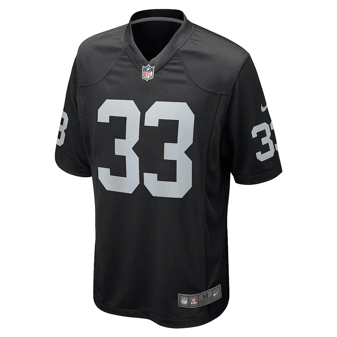 Zennovawear Men's Las Vegas Raiders Roderic Teamer Black Game Jersey