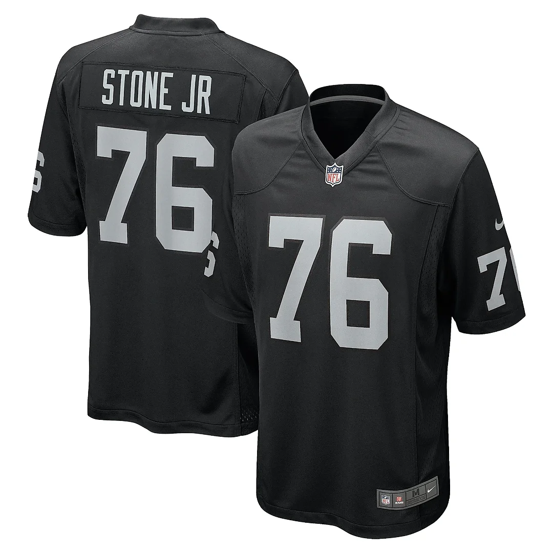 Zennovawear Men's Las Vegas Raiders Ron Stone Jr. Black Team Game Jersey