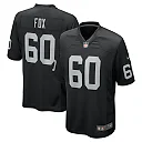 Zennovawear Men's Las Vegas Raiders Tomari Fox Black Team Game Jersey