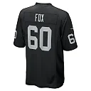 Zennovawear Men's Las Vegas Raiders Tomari Fox Black Team Game Jersey
