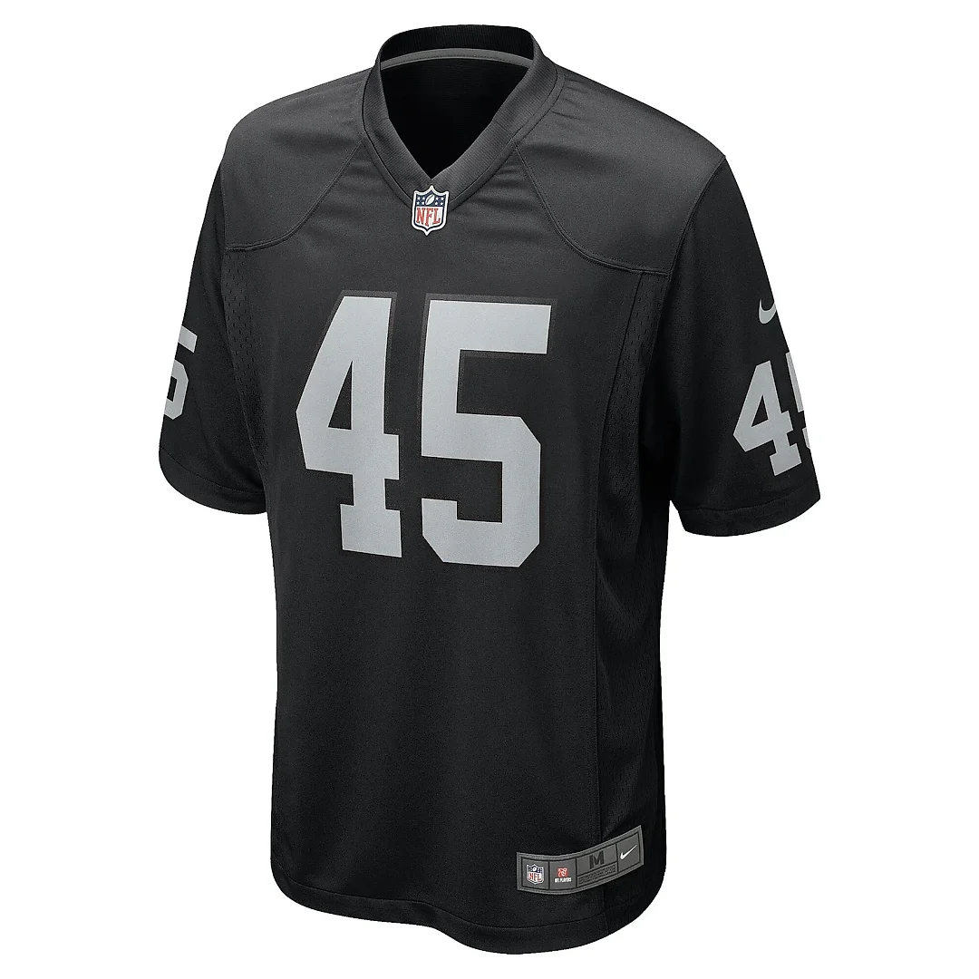 Zennovawear Men's Las Vegas Raiders Tommy Eichenberg Black Team Game Jersey