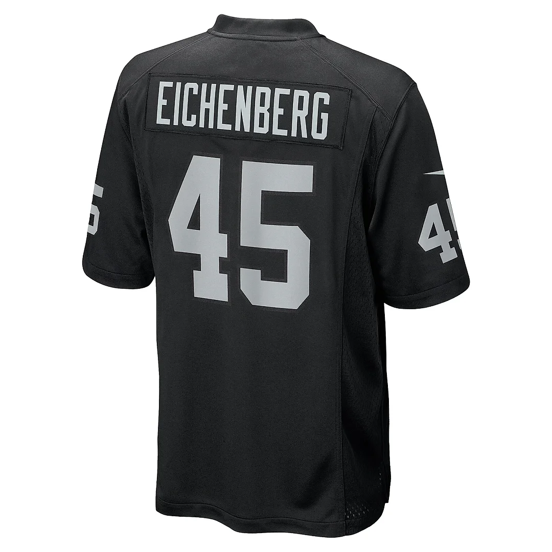 Zennovawear Men's Las Vegas Raiders Tommy Eichenberg Black Team Game Jersey