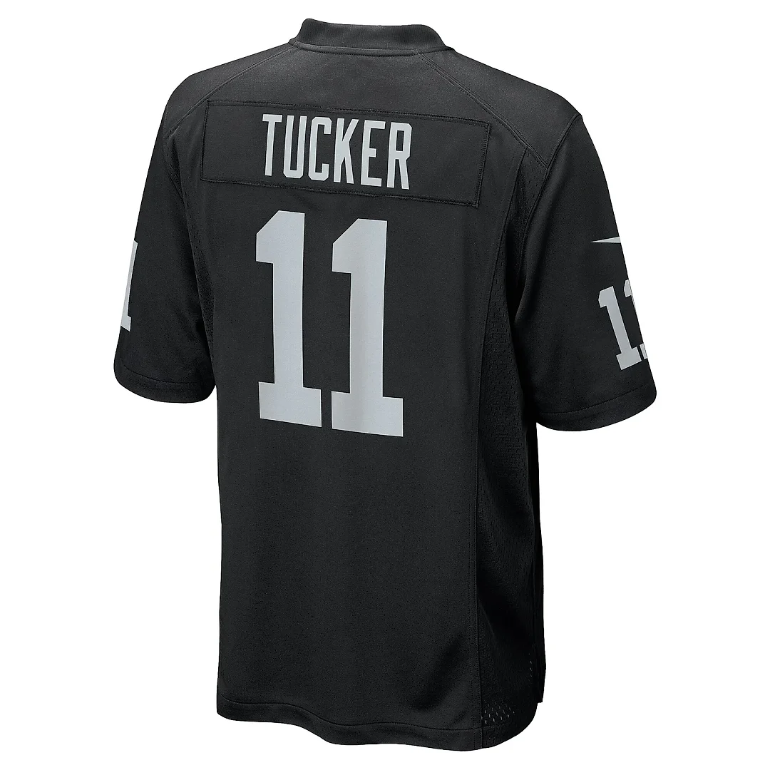 Zennovawear Men's Las Vegas Raiders Tre Tucker Black Team Game Jersey