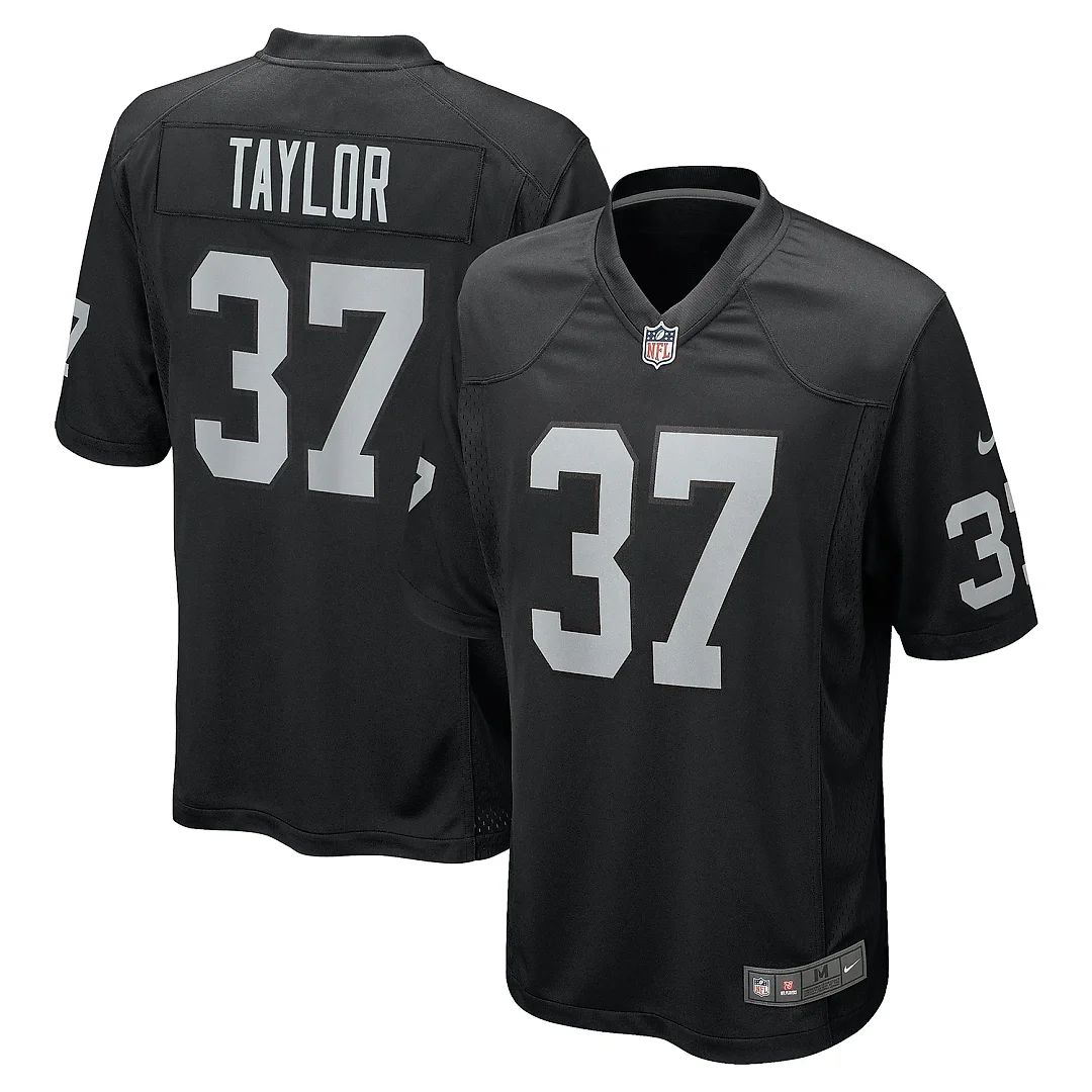 Zennovawear Men's Las Vegas Raiders Trey Taylor Black Team Game Jersey
