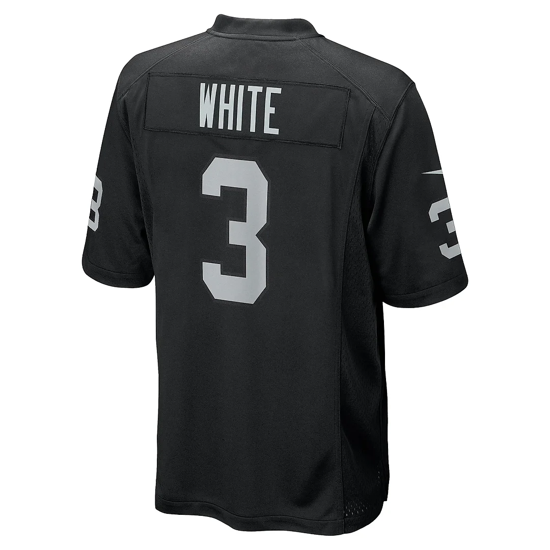 Zennovawear Men's Las Vegas Raiders Zamir White Black Team Game Jersey