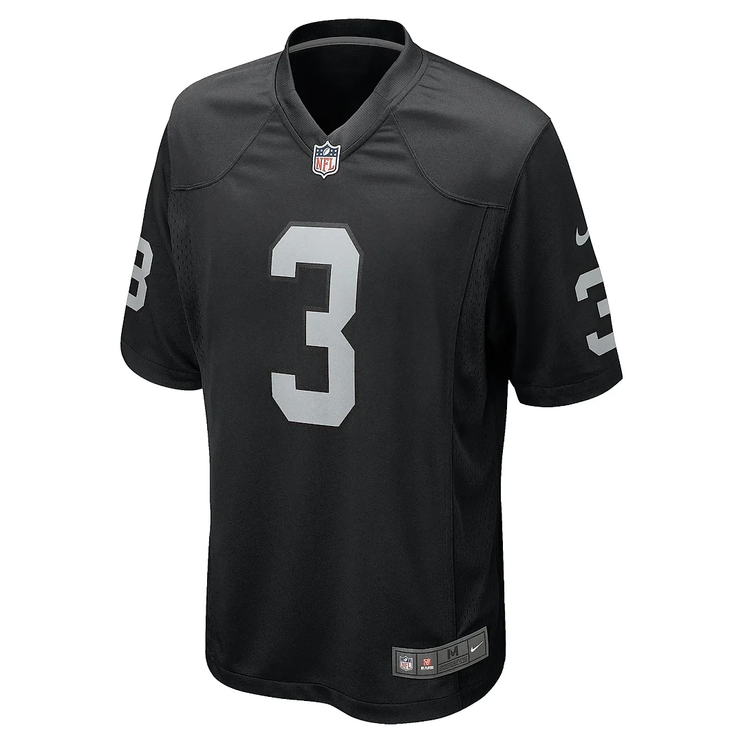 Zennovawear Men's Las Vegas Raiders Zamir White Black Team Game Jersey