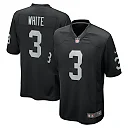 Zennovawear Men's Las Vegas Raiders Zamir White Black Team Game Jersey