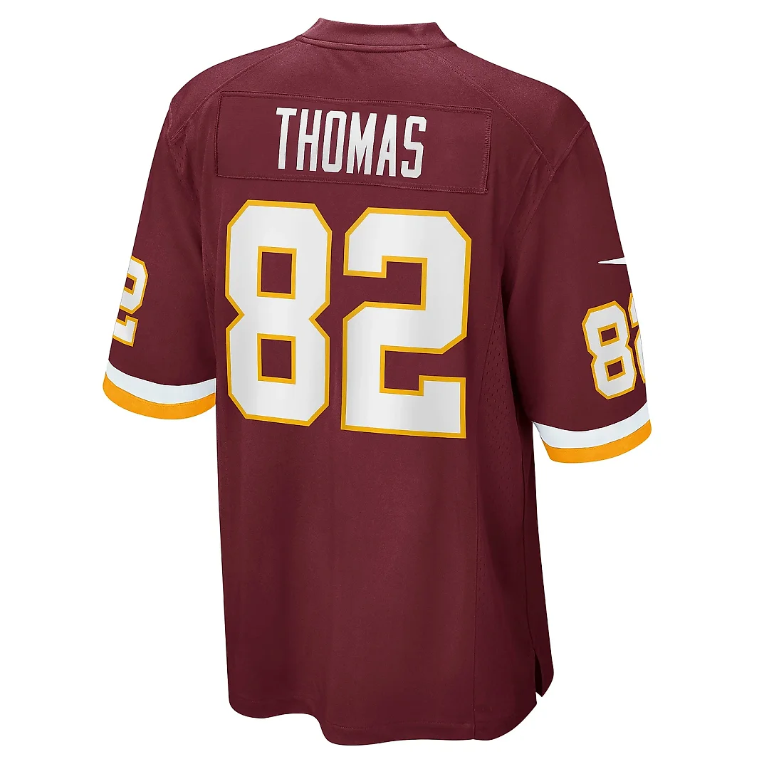 Zennovawear Men's Logan Thomas Washington Football Team Burgundy Game Player Jersey