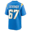 Zennovawear Men's Los Angeles Chargers Alex Leatherwood Powder Blue Team Game Jersey