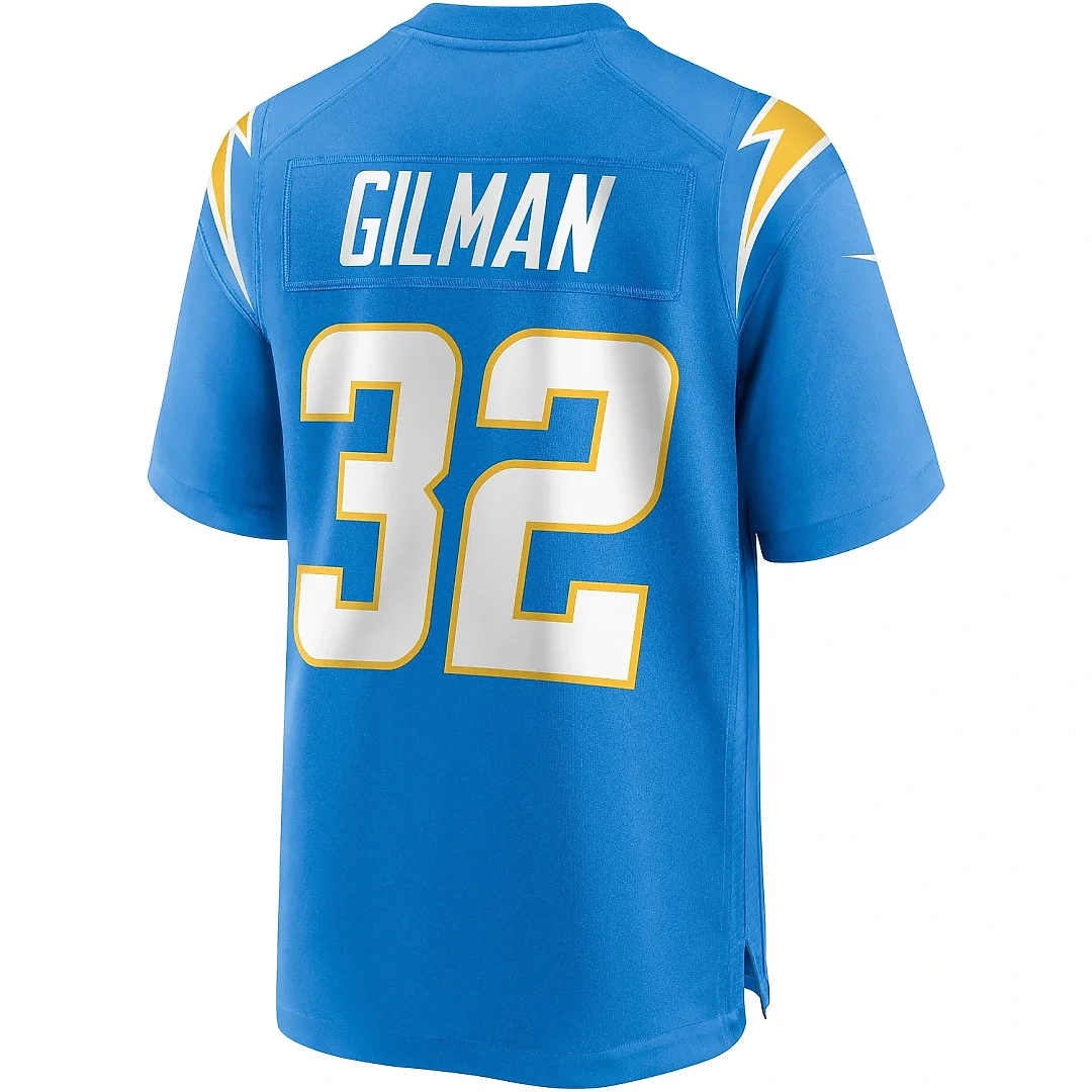 Zennovawear Men's Los Angeles Chargers Alohi Gilman Powder Blue Game Jersey