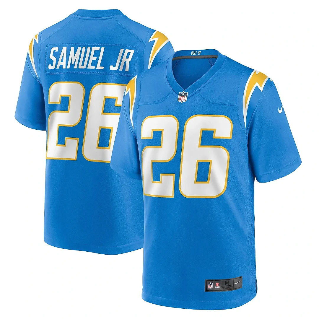 Zennovawear Men's Los Angeles Chargers Asante Samuel Jr. Powder Blue Game Player Jersey