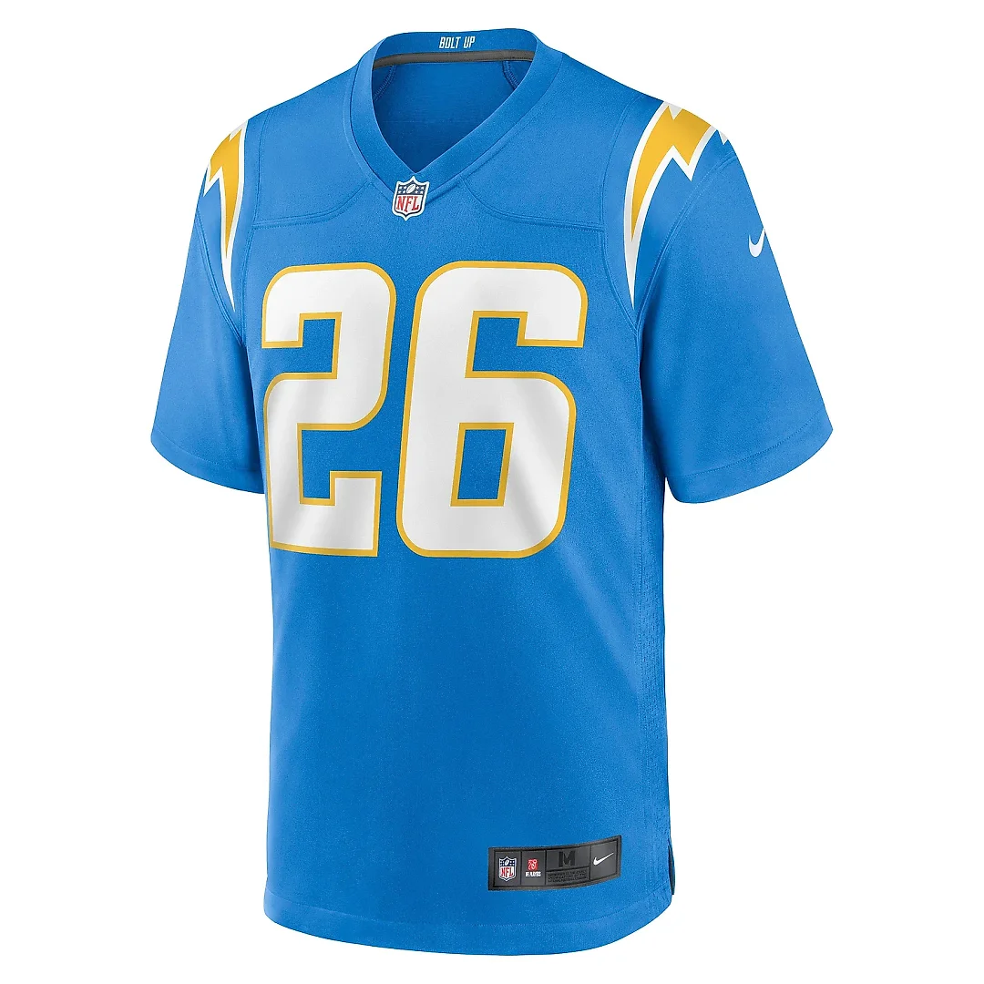Zennovawear Men's Los Angeles Chargers Asante Samuel Jr. Powder Blue Game Player Jersey