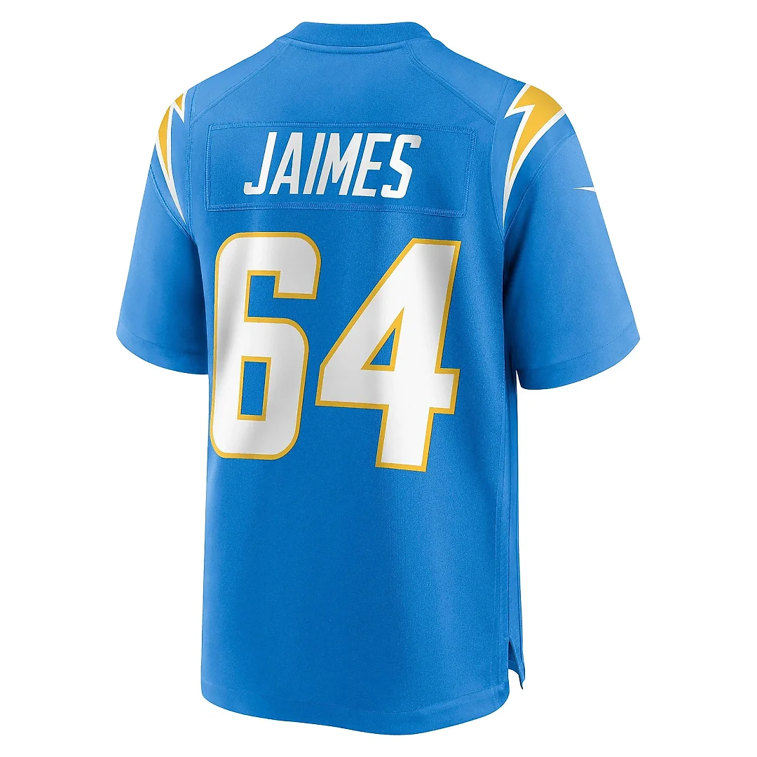 Zennovawear Men's Los Angeles Chargers Brenden Jaimes Powder Blue Game Jersey