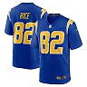Zennovawear Men's Los Angeles Chargers Brenden Rice Royal 2nd Alternate Game Player Jersey
