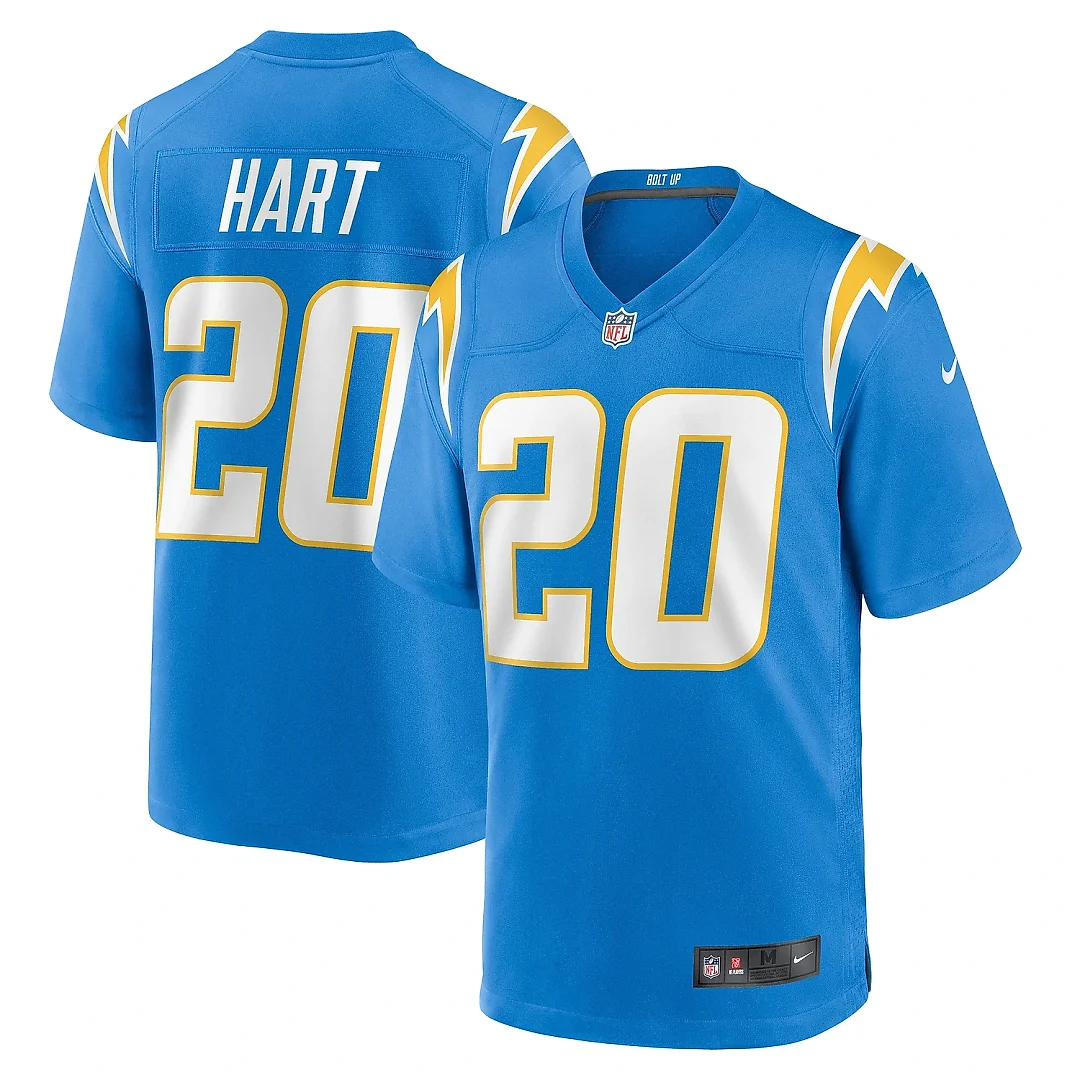 Zennovawear Men's Los Angeles Chargers Cam Hart Powder Blue Team Game Jersey
