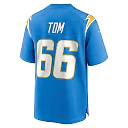 Zennovawear Men's Los Angeles Chargers Cameron Tom Powder Blue Game Jersey
