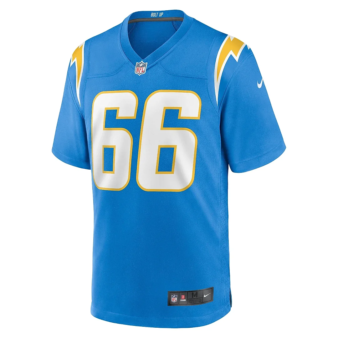 Zennovawear Men's Los Angeles Chargers Cameron Tom Powder Blue Game Jersey