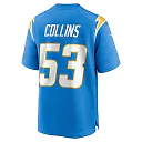 Zennovawear Men's Los Angeles Chargers Chris Collins Powder Blue Team Game Jersey