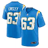 Zennovawear Men's Los Angeles Chargers Corey Linsley Powder Blue Game Player Jersey
