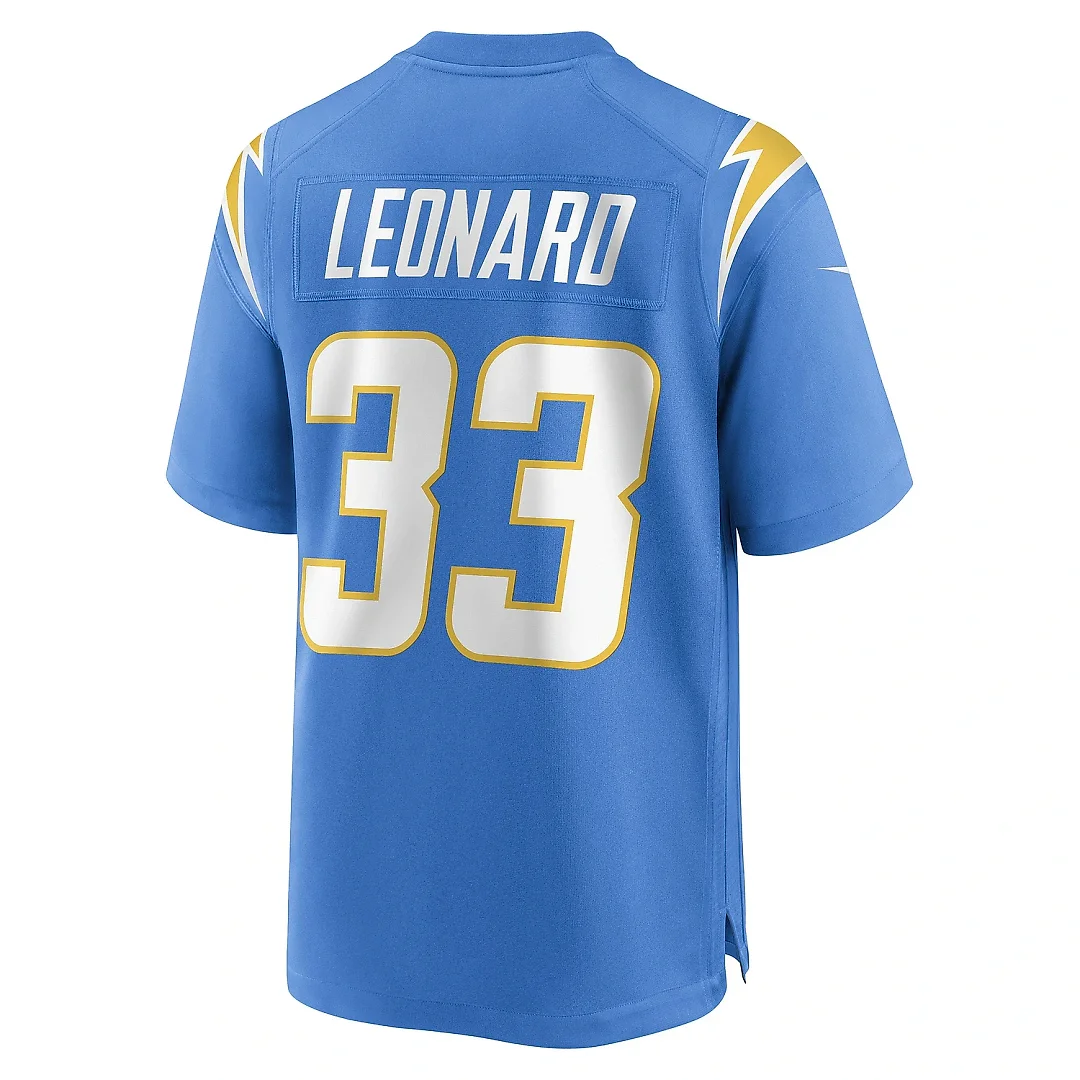 Zennovawear Men's Los Angeles Chargers Deane Leonard Powder Blue Game Player Jersey