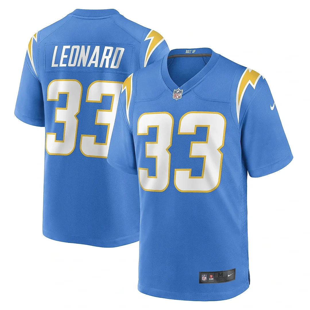 Zennovawear Men's Los Angeles Chargers Deane Leonard Powder Blue Game Player Jersey