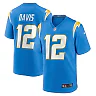 Zennovawear Men's Los Angeles Chargers Derius Davis Powder Blue Team Game Jersey