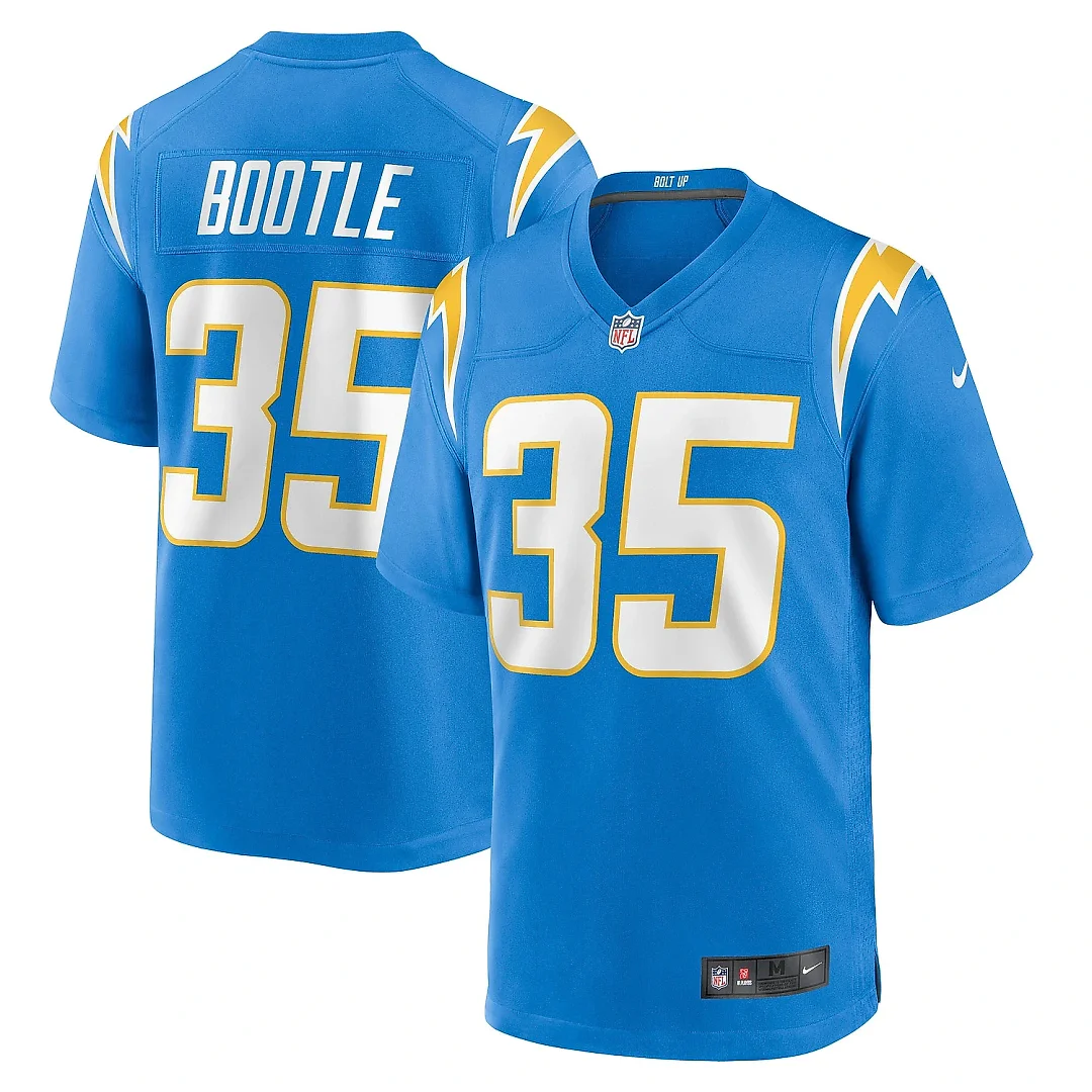 Zennovawear Men's Los Angeles Chargers Dicaprio Bootle Powder Blue Team Game Jersey