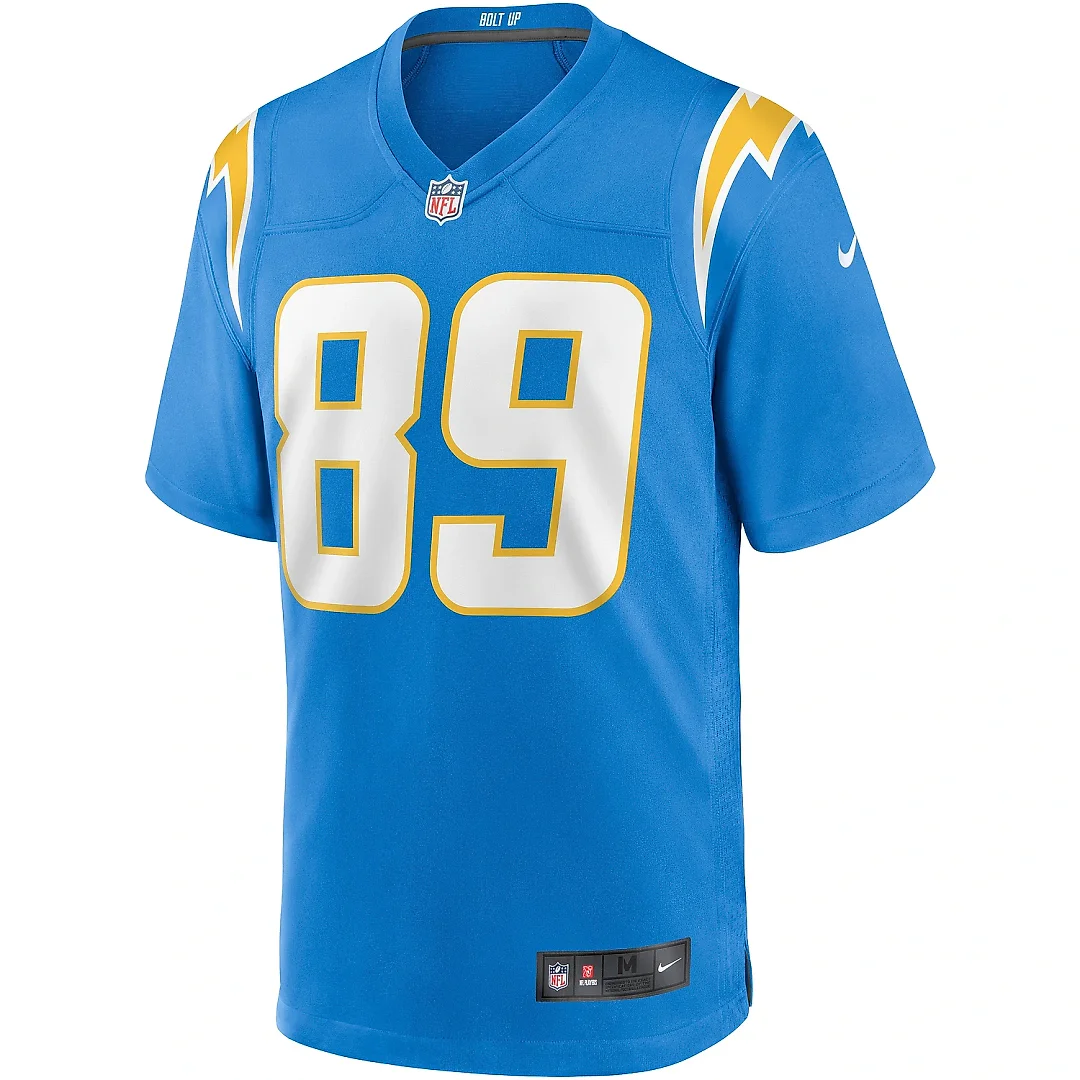 Zennovawear Men's Los Angeles Chargers Donald Parham Jr. Powder Blue Game Jersey