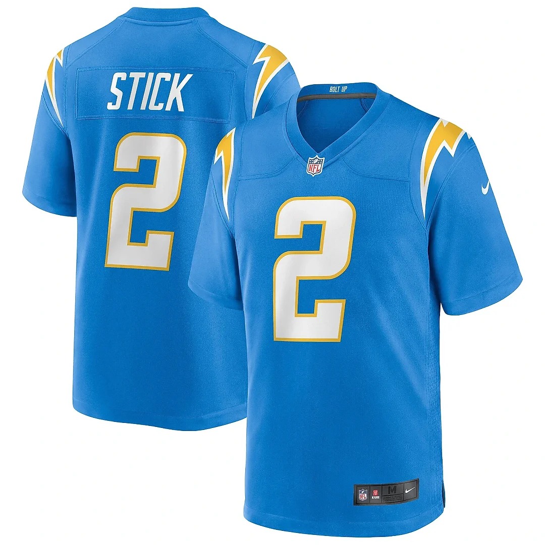 Zennovawear Men's Los Angeles Chargers Easton Stick Powder Blue Game Jersey