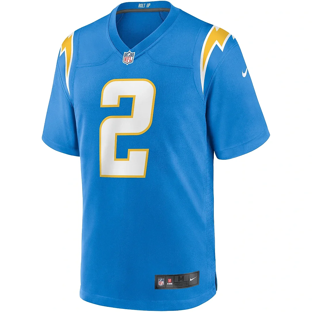 Zennovawear Men's Los Angeles Chargers Easton Stick Powder Blue Game Jersey