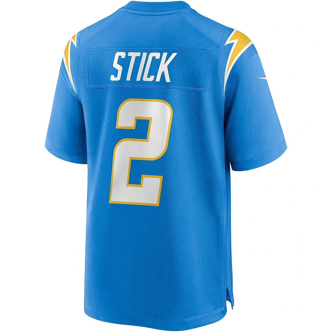 Zennovawear Men's Los Angeles Chargers Easton Stick Powder Blue Game Jersey