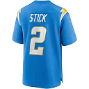 Zennovawear Men's Los Angeles Chargers Easton Stick Powder Blue Game Jersey