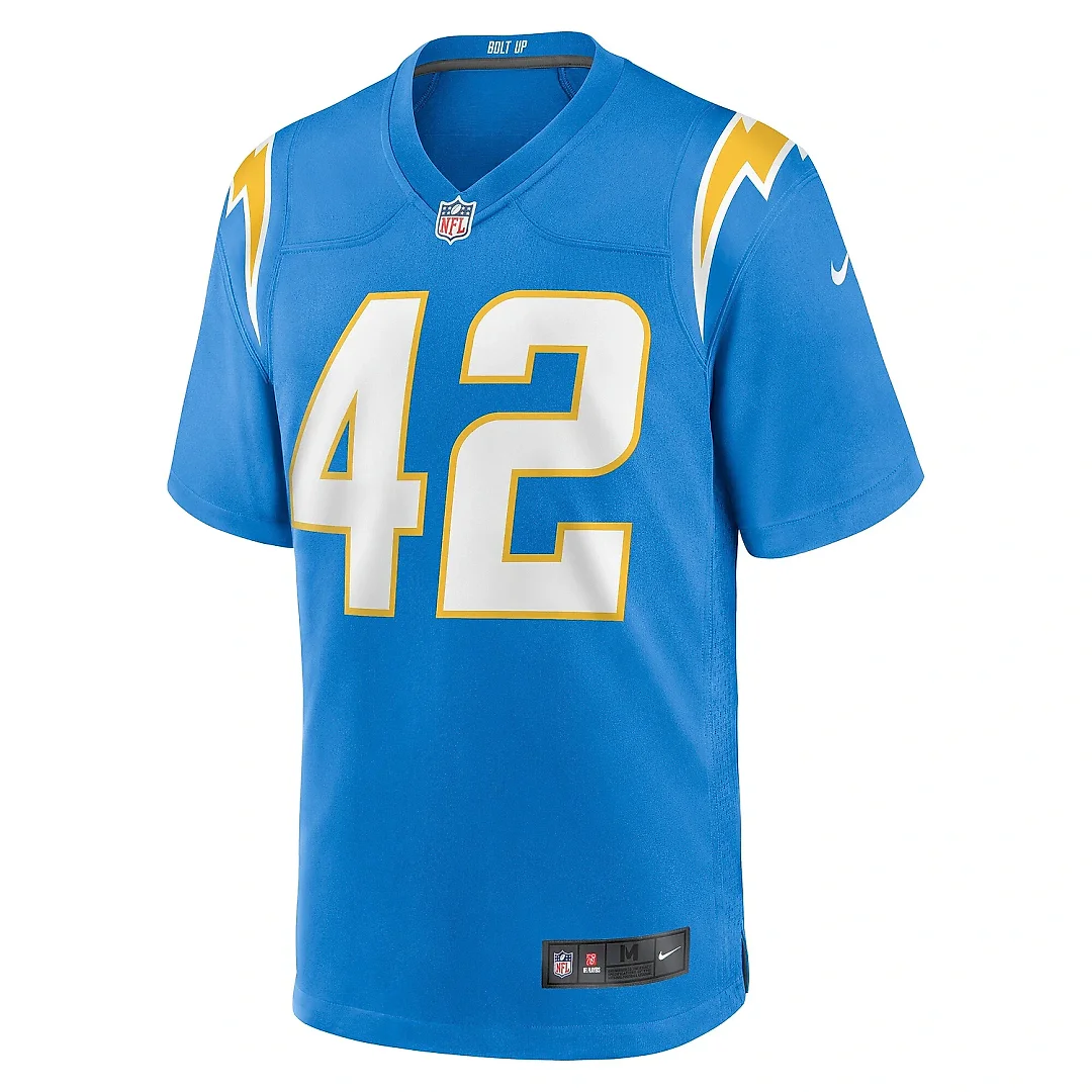 Zennovawear Men's Los Angeles Chargers Elijah Dotson Powder Blue Team Game Jersey