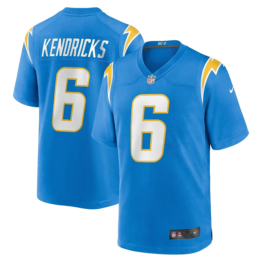 Zennovawear Men's Los Angeles Chargers Eric Kendricks Powder Blue Game Player Jersey