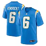 Zennovawear Men's Los Angeles Chargers Eric Kendricks Powder Blue Game Player Jersey