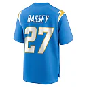 Zennovawear Men's Los Angeles Chargers Essang Bassey Powder Blue Game Jersey