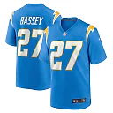 Zennovawear Men's Los Angeles Chargers Essang Bassey Powder Blue Game Jersey